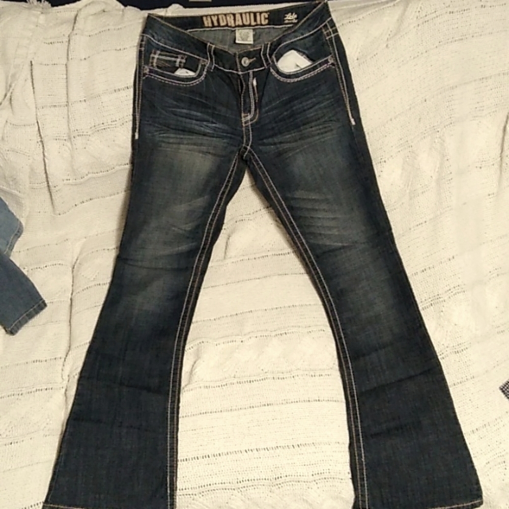 HYDRAULIC dark wash jeans, size 9/10, Lola boot cut
